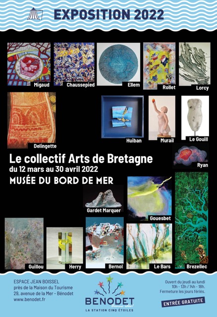 Affiche de l'exposition du Collectif Arts de Bretagne à Bénodet en 2022